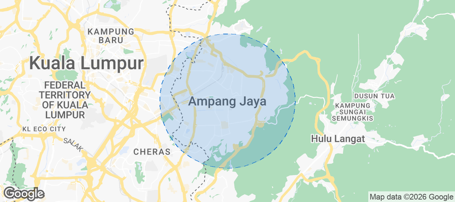 Ampang Jaya Airbnb map